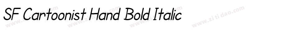 SF Cartoonist Hand Bold Italic字体转换